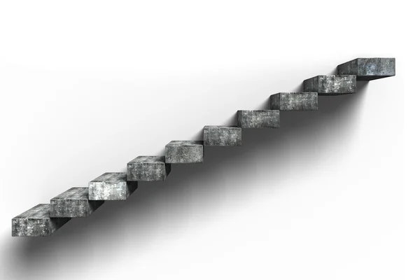 Viejas escaleras de hormigón sucio, representación 3D — Foto de Stock