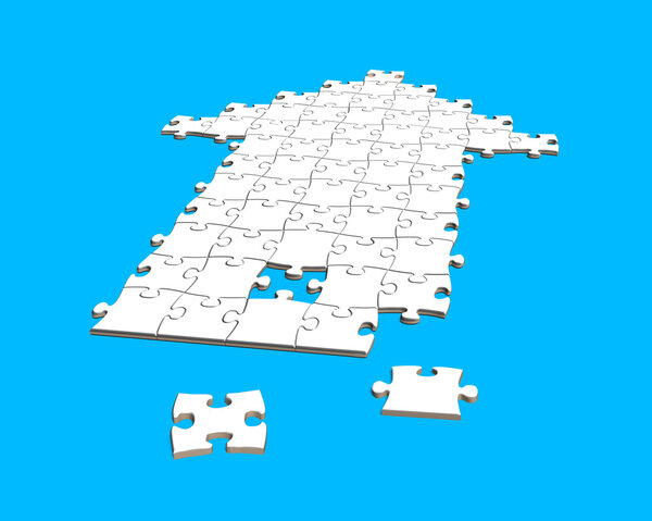 Puzzles in arrow shape