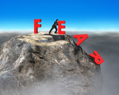 euro simgesi ile korku aşağı kırmızı iterek işadamı kelime
