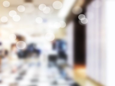 Department store with blurred background