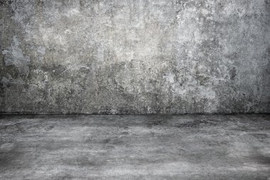 Old gray concrete room for background