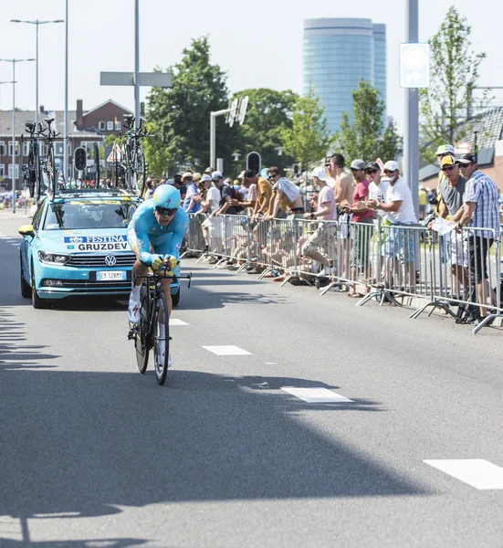 Il ciclista Dmitriy Gruzdev - Tour de France 2015 — Foto Stock