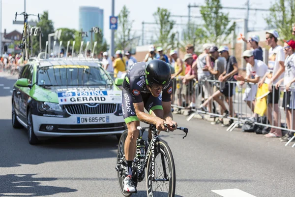 Bisikletçi Arnaud Gerard - Tour de France 2015 — Stok fotoğraf