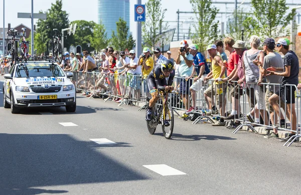 O ciclista Jacques Janse van Rensburg - Tour de France 2015 — Fotografia de Stock