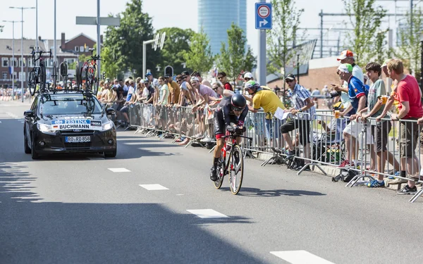 Cyklista Emanuel Buchmann - Tour de France 2015 — Stock fotografie