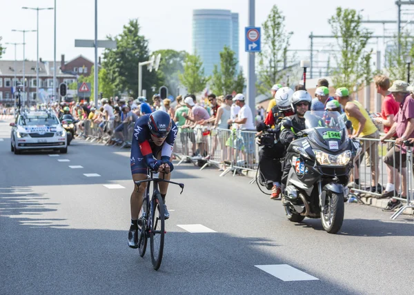 Cyklista Matthias Brandle - Tour de France 2015 — Stock fotografie