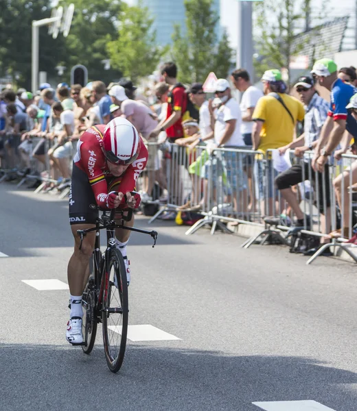 Rowerzysta Gregory Henderson - Tour de France 2015 — Zdjęcie stockowe