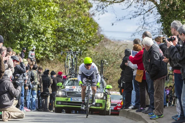 Bisikletçi Patrick Bevin - Paris-Nice 2016 — Stok fotoğraf