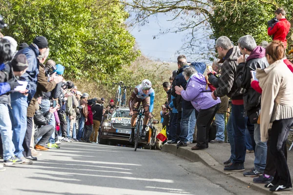 Cyklist Alexis Gougeard - Paris-Nice 2016 — Stockfoto