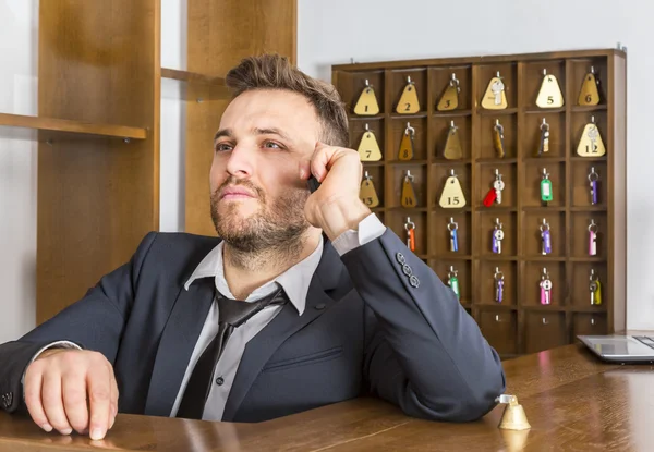 Portret van een receptioniste — Stockfoto