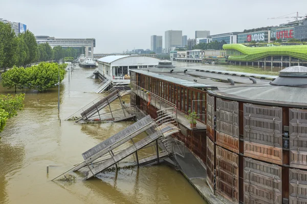 River Seine Flooding in Paris — Stock Photo, Image