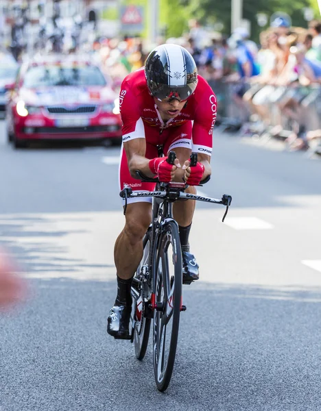 Rowerzysta Julien Simon - Tour de France 2015 — Zdjęcie stockowe