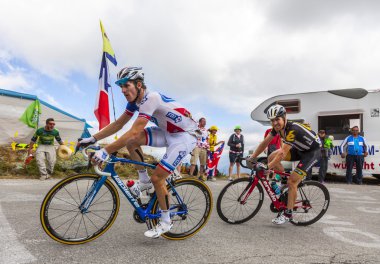 Two Cyclists -Tour de France 2015 clipart