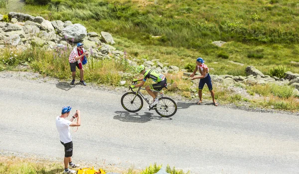 Rowerzysta Ramunas Navardauskas-Tour de France 2015 — Zdjęcie stockowe