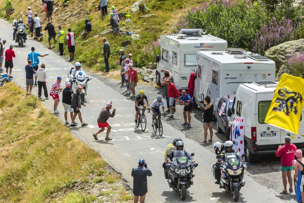 De fietsers Quintana en Valverde-Tour de France 2015 — Stockfoto