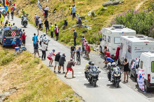 Los ciclistas Quintana y Valverde Tour de Francia 2015 — Foto de Stock