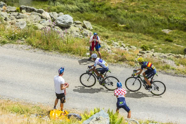 Los ciclistas Quintana y Valverde Tour de Francia 2015 — Foto de Stock