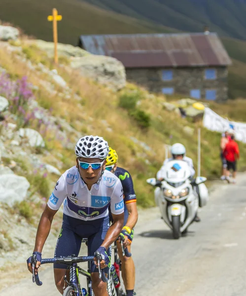 Quintana on the Mountains Roads - Tour de France 2015 — Stock Photo, Image