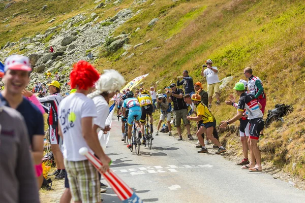 Porte, Froome en Nibali op de wegen van de bergen - Tour de France — Stockfoto