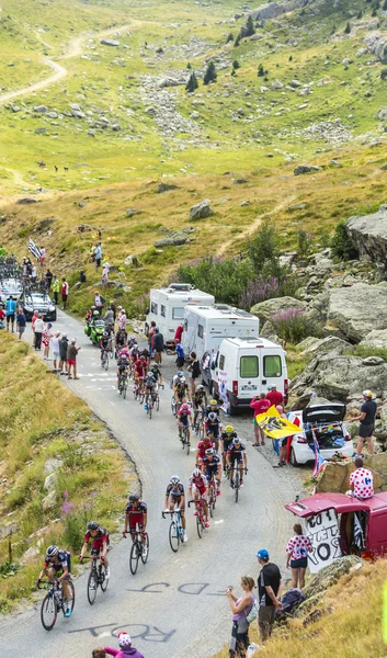 Peleton w górach - Tour de France 2015 — Zdjęcie stockowe
