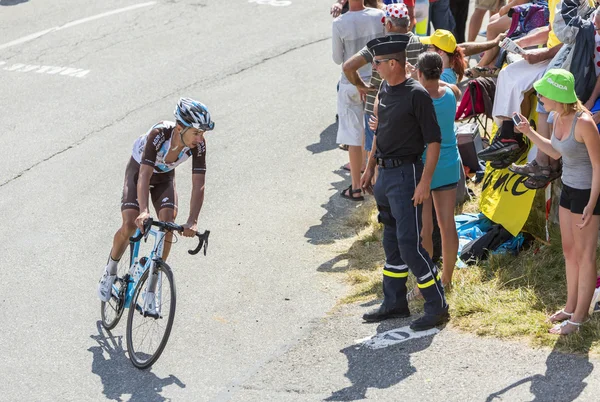 Alexis Vuillermoz cyklista na Col du Glandon - Tour de France — Stock fotografie