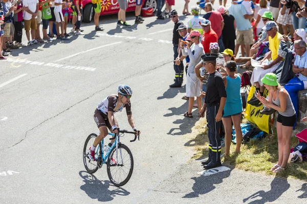 Bisikletçi Jan Bakelants Col du Glandon - Fransa Bisiklet Turu 201 üzerinde — Stok fotoğraf