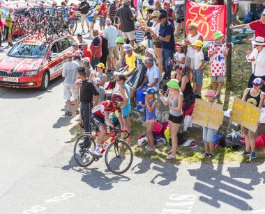 Bisikletçi Thomas De Gendt üzerinde Col du Glandon - Fransa Bisiklet Turu 2