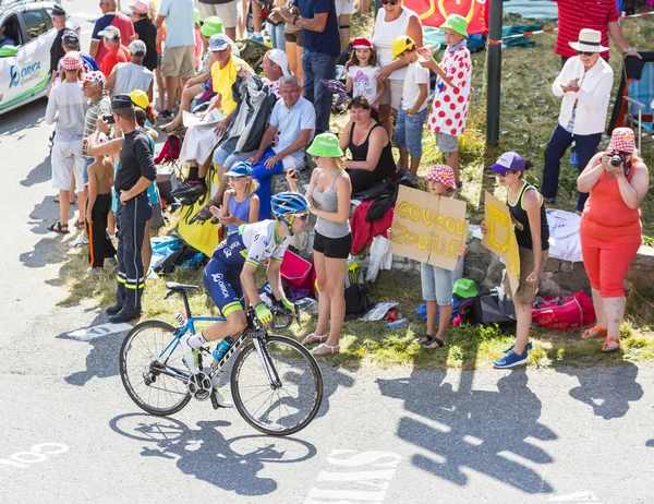 Rowerzysta Simon Yates na Col du Glandon - Tour de France 2015 — Zdjęcie stockowe