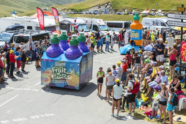 Teisseire Caravan in Alps - Tour de France 2015 — Stock Photo, Image