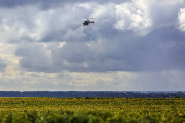 Noizay Francia Ottobre 2020 Immagine Elicottero Che Trasmette Immagini Diretta — Foto Stock