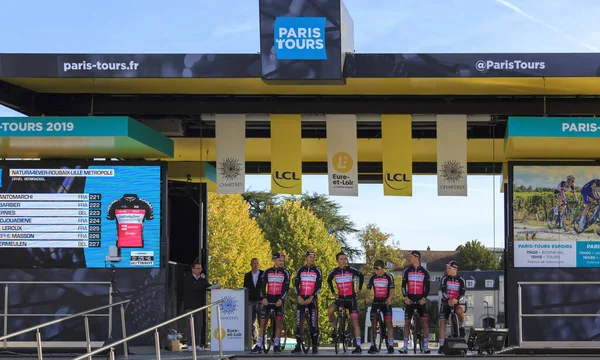 Chartres França Outubro 2019 Team Natura4Ever Roubaix Lille Metropole Está — Fotografia de Stock