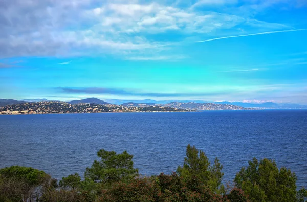 Bela Vista Baía Saint Tropez Sul França — Fotografia de Stock