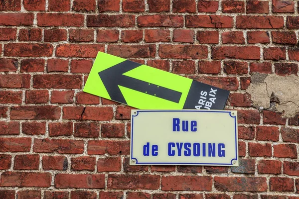 Camphin Pvle France Avril 2014 Image Des Indicateurs Rue Course — Photo