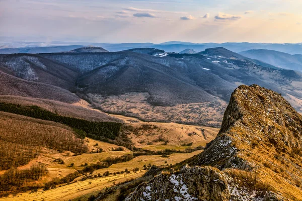 Paisaje Finales Otoño Las Montañas Trascau Transilvania Rumania —  Fotos de Stock