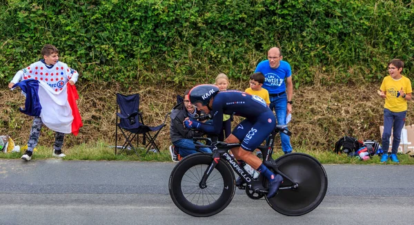 Louverne Francia Junio 2021 Ciclista Ecuatoriano Richard Carapaz Team Ineos —  Fotos de Stock