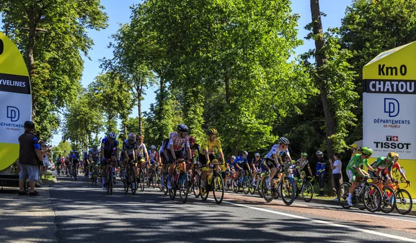 Saint Germain Laye France Juillet 2021 Peloton Km0 Dernière Étape — Photo