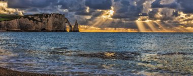 Sunset, etretat, Fransa