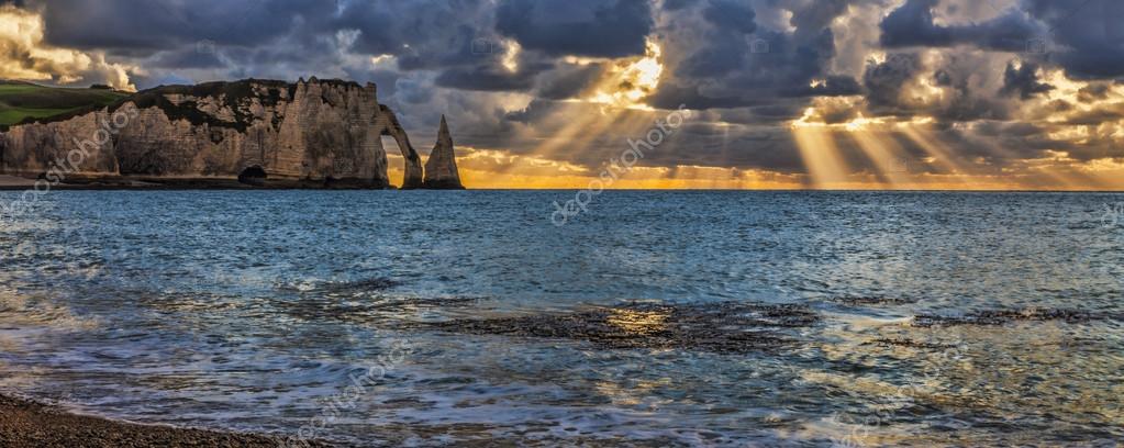 Sunset In Etretat France Stock Photo Razvanphoto 52001957