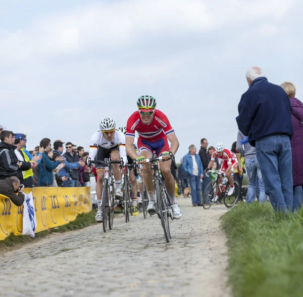 Het Peloton bij Carrefour de l'Arbre — Stockfoto