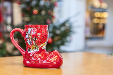 German Wine Christmas Cup in Shape of a Boot clipart