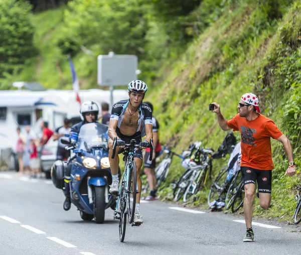 El ciclista Mateo Trentin — Foto de Stock