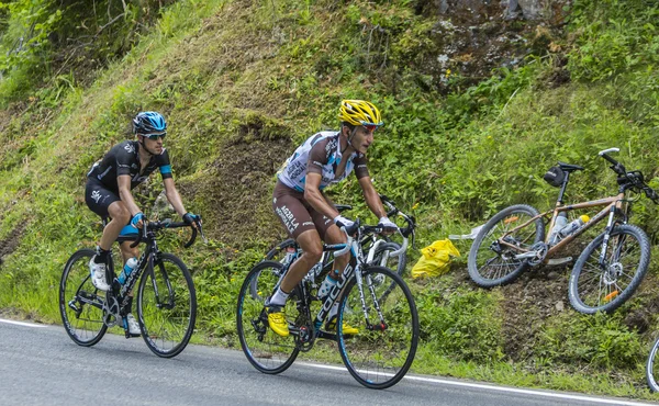 Los ganadores en Col du Tourmalet — Foto de Stock