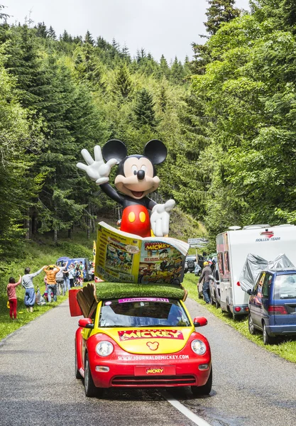 El coche de Mickey durante el Tour de Francia 2014 — Foto de Stock