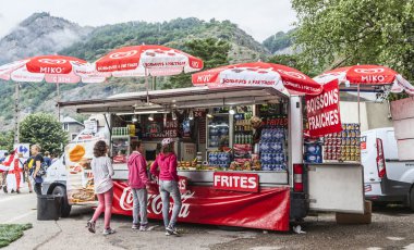 Kiosk yol kenarında - Tour de France 2014 tarihinde