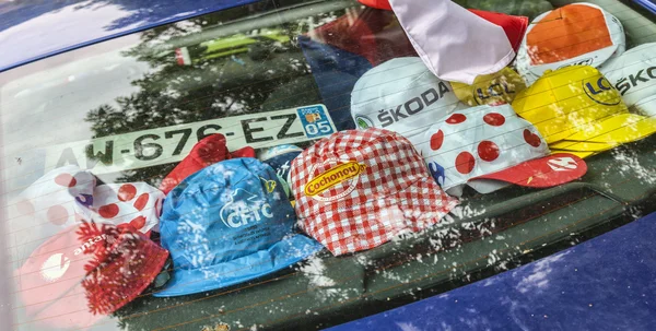 Promotionele Caps tijdens Le Tour de France — Stockfoto