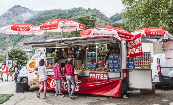 Kiosk na poboczu - Tour de France 2014 — Zdjęcie stockowe