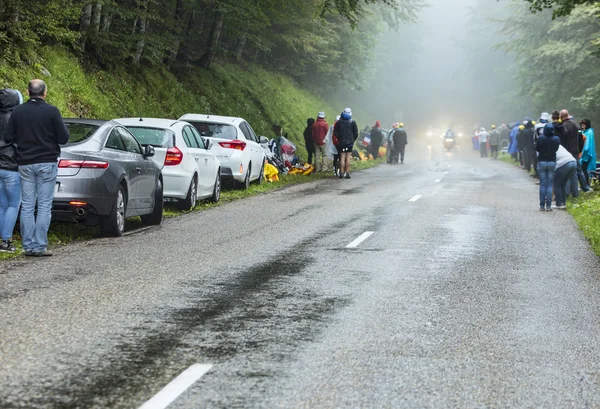 Špatné počasí na silnicích na Le Tour de France 2014 — Stock fotografie