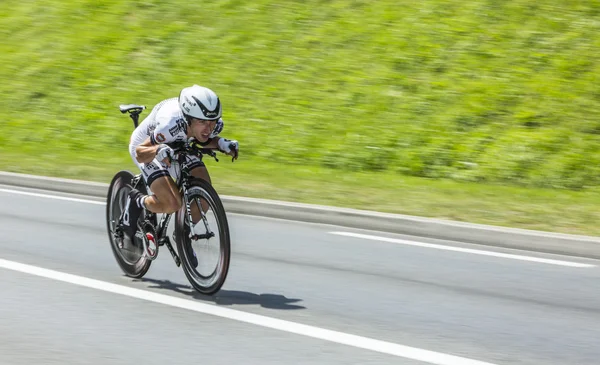 El ciclista Jean-Marc Bideau — Foto de Stock