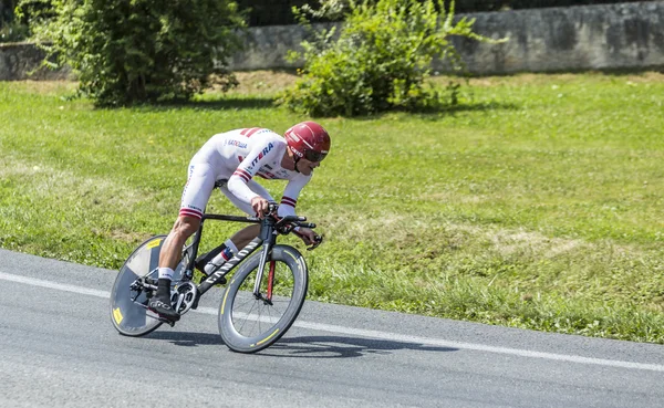 The Cyclist Gatis Smukulis — Stock Photo, Image