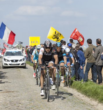 Group of Cyclists- Paris Roubaix 2014